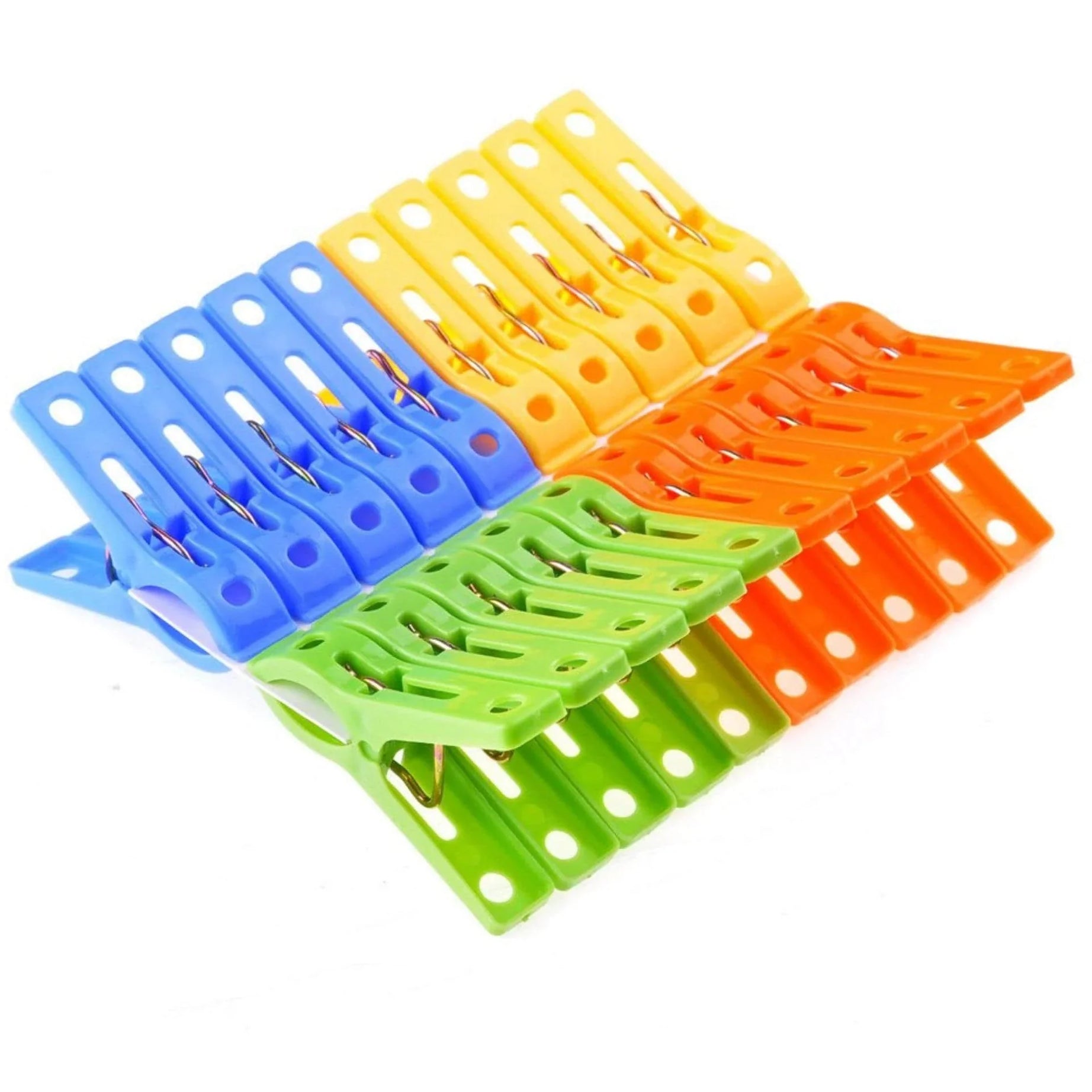 24PC Home Laundry Multi Color Plastic Clothespins Clips