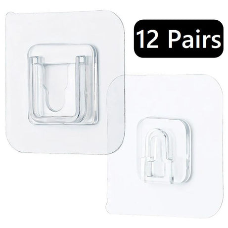 Double Sided Adhesive Wall Hooks 12 Pcs 1299