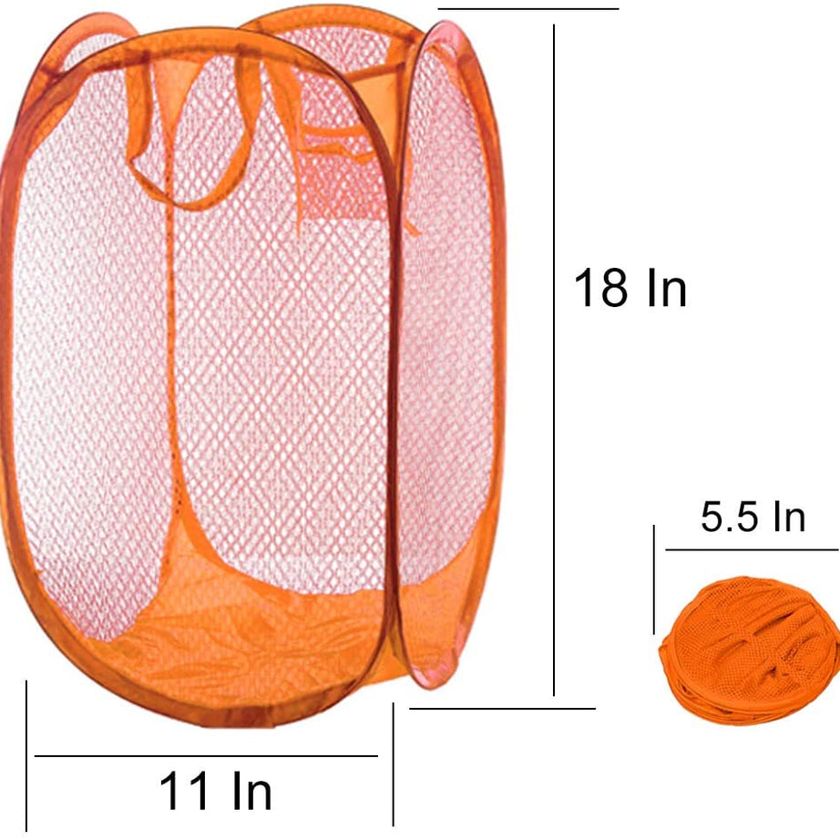 3 Mesh Popup Laundry Hamper Foldable & Portable Basket Organizer (3 Pcs)