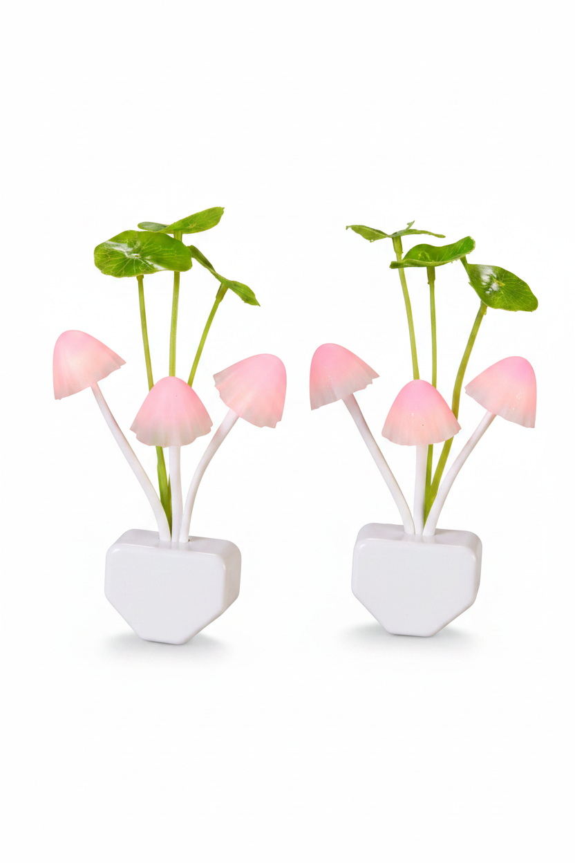 2Pcs Sensor LED Mushroom Night Light