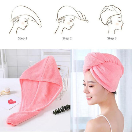 Quick-Dry Hair Drying Head Towel Wrap
