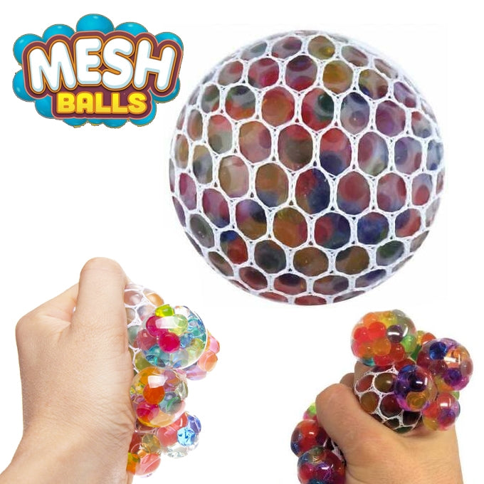 Anti Stress Squishy Mesh Rainbow Ball