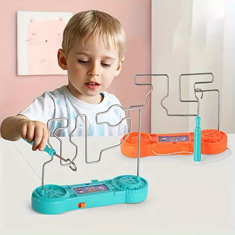 Electric Concentration Toy Wire Touch Maze Roller Puzzle Bump Game Set For Montessori Toy Children Kids