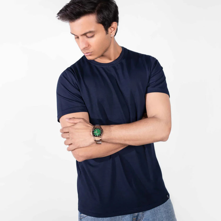 Navy Blue Basic T-Shirt
