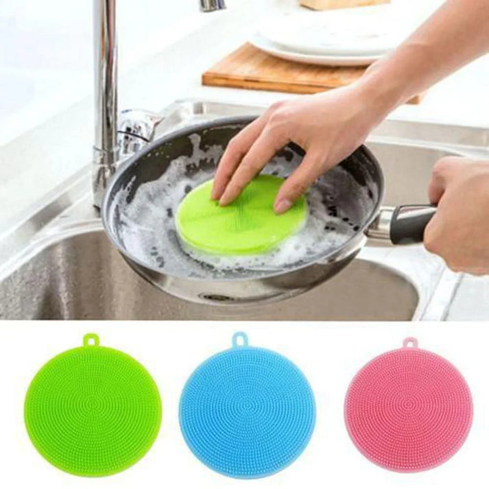 Silicone Cleaning Brushes Soft Silicone Scouring Pad