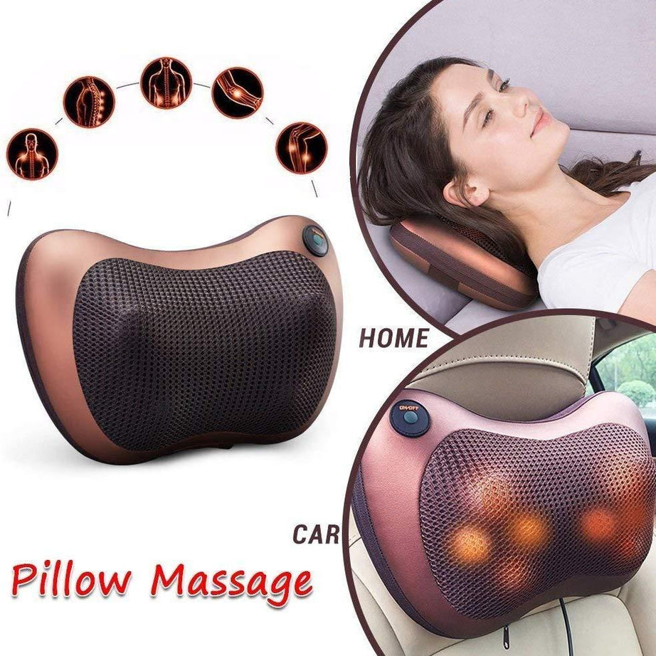 Electric Massager Pillow with Heating Function For Pain Relief and Neck / Back Relaxation