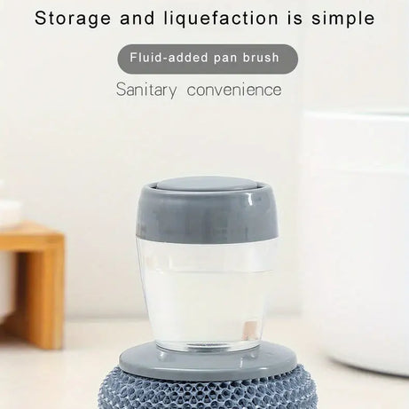 Buy 1 Get 1 Free Offer 2 Pcs Kitchen Cleaning Dish Brush Scrubber with Soap Dispenser