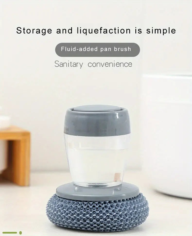 Buy 1 Get 1 Free Offer 2 Pcs Kitchen Cleaning Dish Brush Scrubber with Soap Dispenser