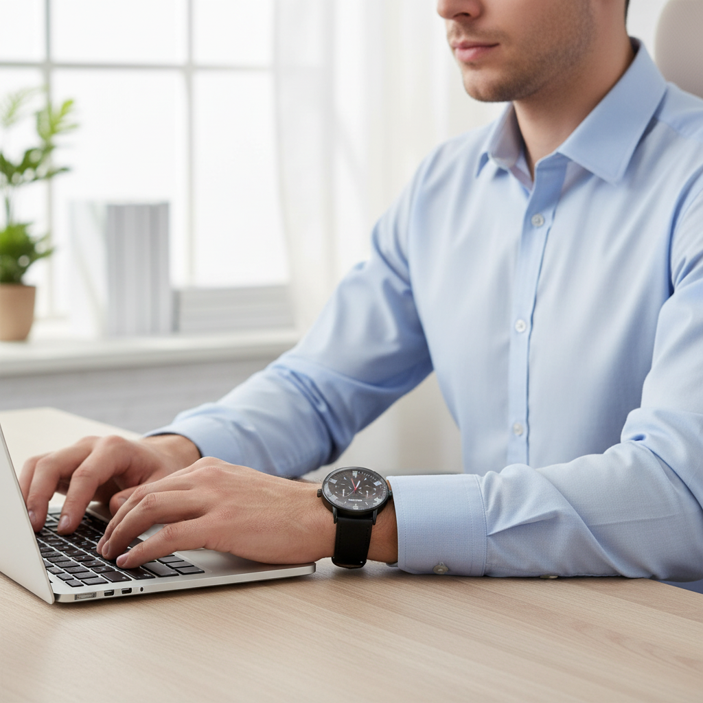 GearLine Dual Strap Black & Brown Men Watch