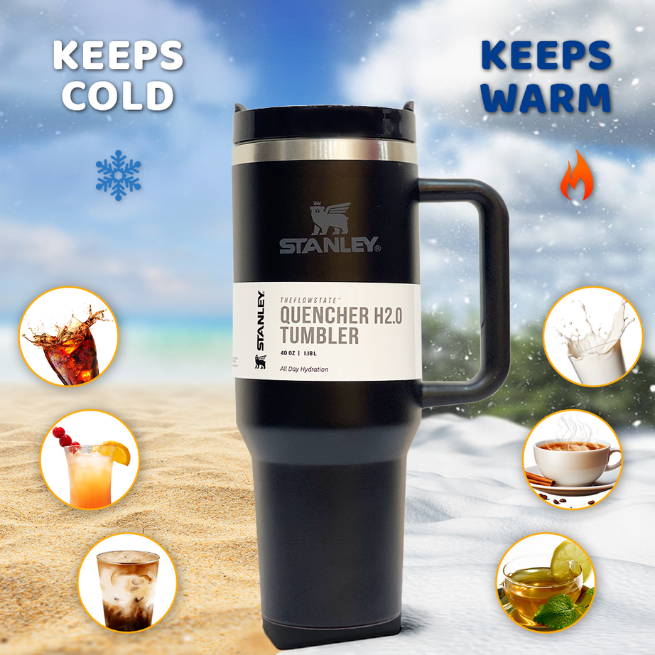 40oz STANLEY Stainless Steel Tumbler – 1200ml Leak-Proof Premium Travel Mug