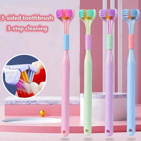 Buy 1 get 1 Free 3-Sided Toothbrush – Soft, Smart & Super Efficient