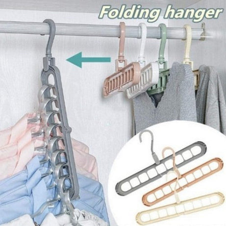 9 Hole Multifunctional Folding Hanger