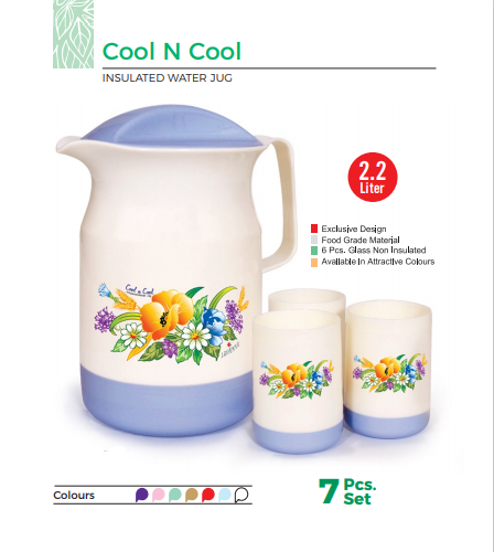 Premium Quality Prime Cool Water Jug With 6 Glass