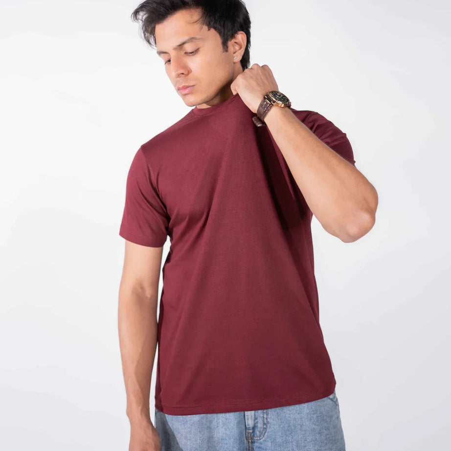 Maroon Basic T-Shirt