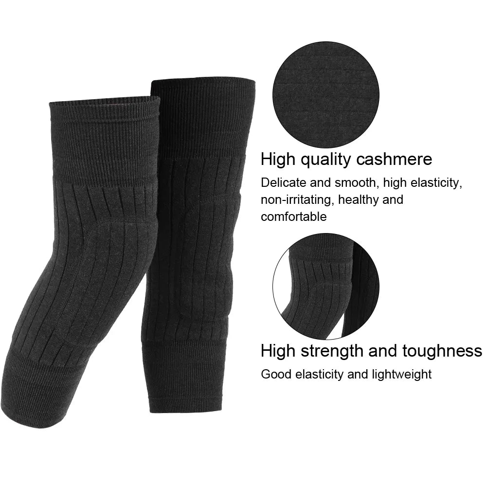 Thick Warm Wool Knee Warmer Pads – Super Elastic Knee Support Protector