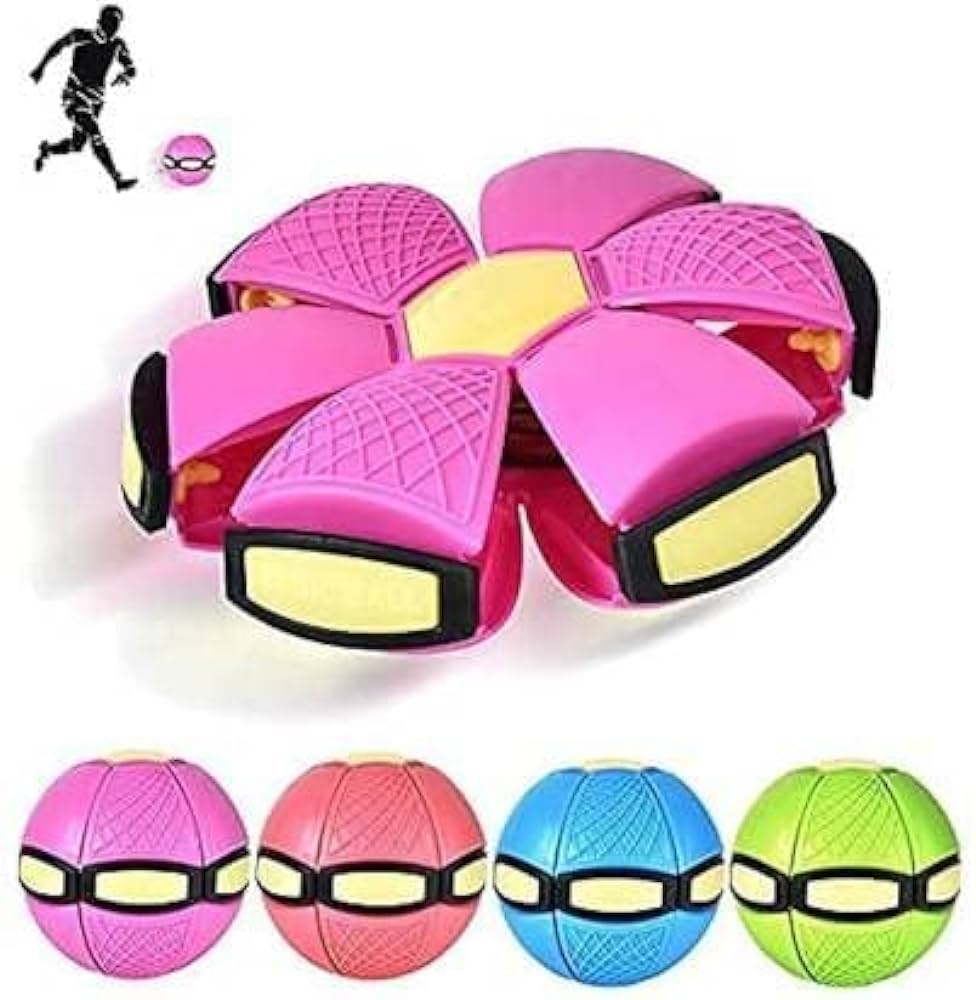 Flying Saucer Magic Deformation Ball with LED Light Flying Toy for Kids