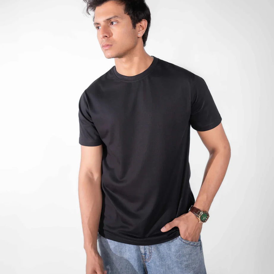 Jet Black Basic T-Shirt