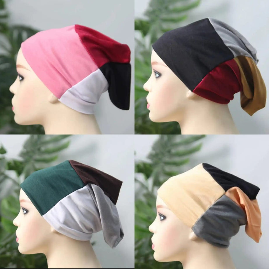 Muslim Hijab Cap 4 in 1 (Random Colors)