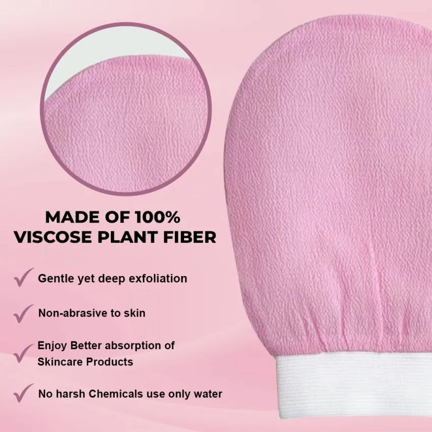 Buy 1 get 2 Free Exfoliating Gloves Bath Washcloth Scrub Mitt for Body – Reveal Your True Glow!