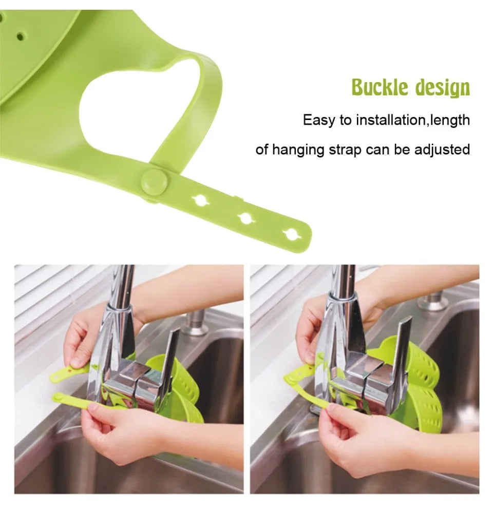 (Pack of 3) Kitchen Bathroom Sponge Soap Water Draining Hanging Plastic Holder Organizer