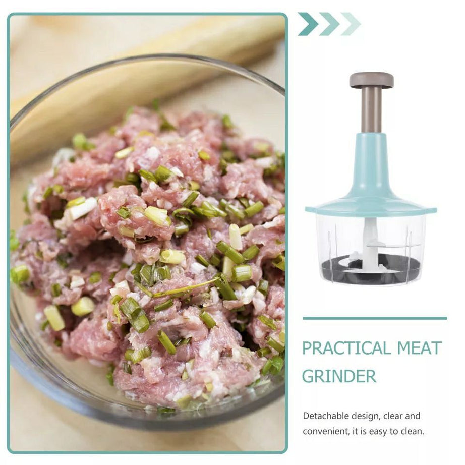 Multi-Function Hand Pushing Cooker Chopper with 4-Blades, Beater,Slicer Shredder & Grater Rs 1899