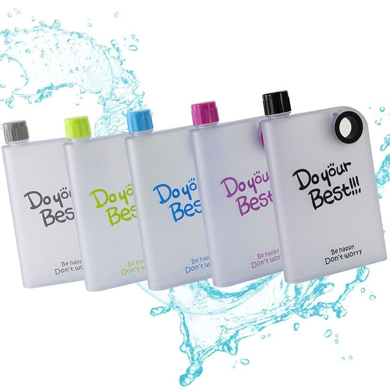 Portable Water Bottle in Notebook Design