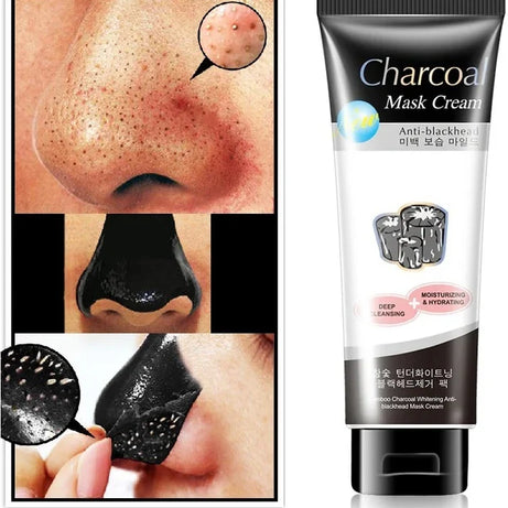 Charcoal Anti-Blackhead Mask Cream – Deep Pore Cleansing