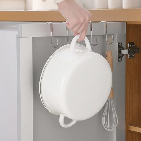 Buy 1 Get 1 Free Heavy Duty Stainless Steel Door Drawer Cabinet Hook For Hanging Clothes Towel Bags and Sundries (2 Pcs)