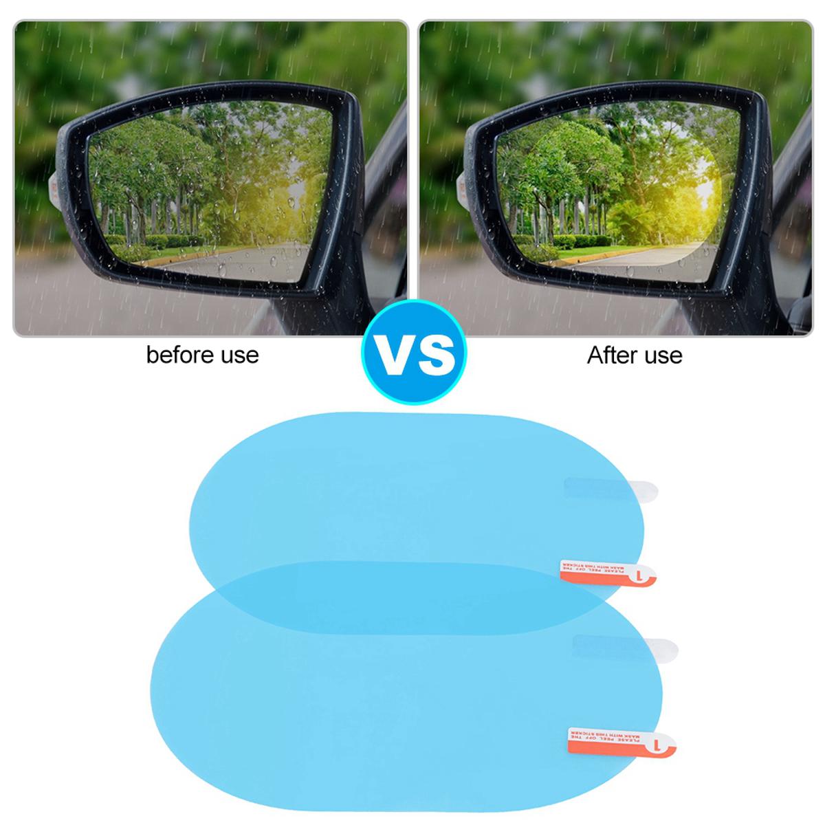 (Pack of 4) Water And Rain Proof Antilog Film For Car Mirror