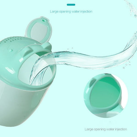 Cartoon Shaped Baby Bath Mug Shower and Holder