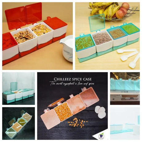 Chilleez Spics Jar Masala Box Container Carrier&nbsp;Spice&nbsp;Box