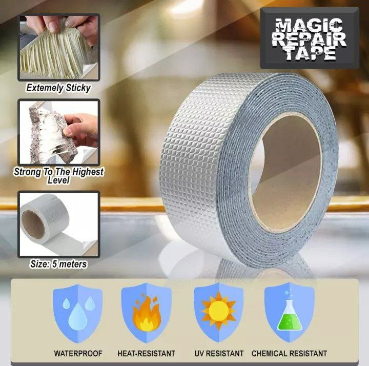 Waterproof Leakage Repair Aluminium Foil Tape For For Plastic, Metal, Concrete Repair