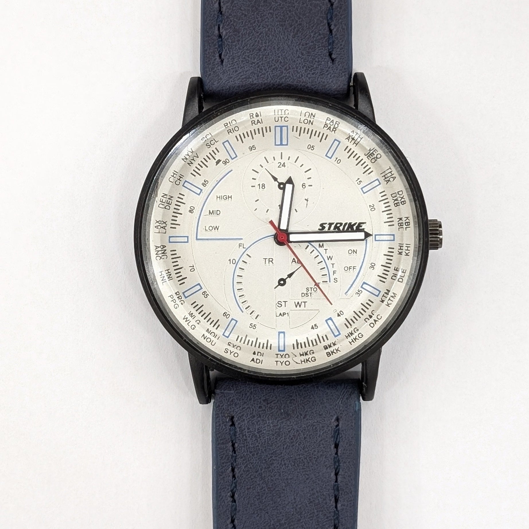GearLine Dual Strap Navy Blue & Gray Men Watch