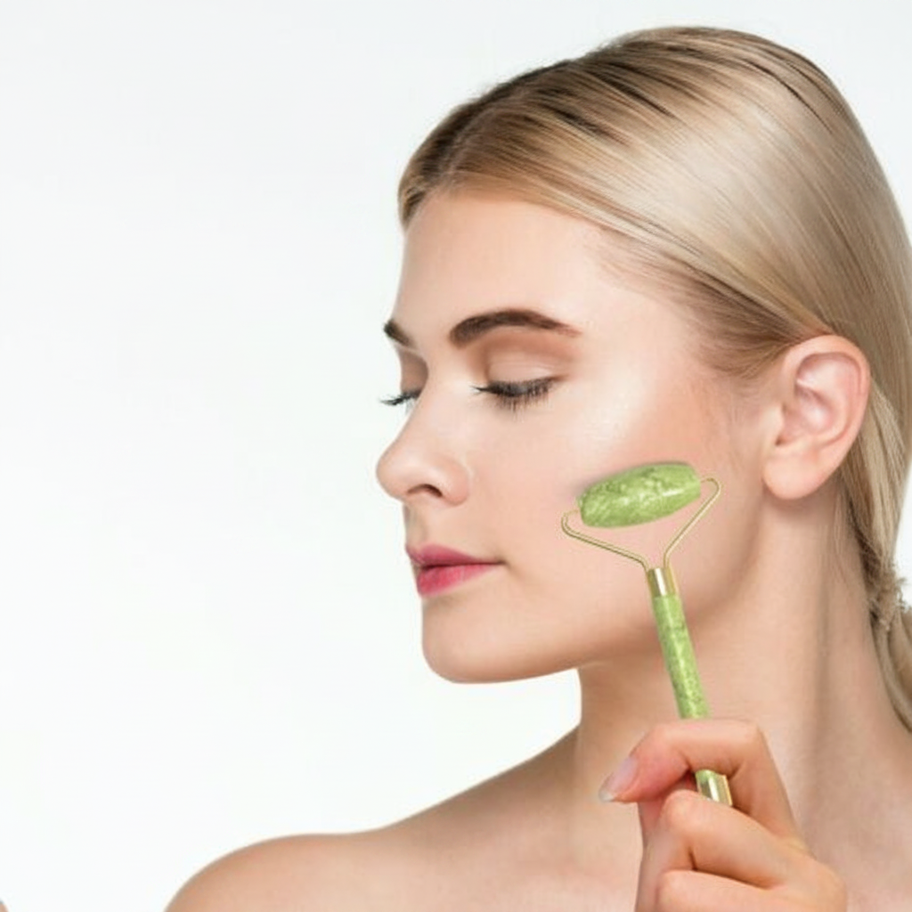Buy 1 Get 1 Free Jade Roller for Face & Neck Roller Massager to Press Cream and Oil 2 Pcs | darvaza.pk