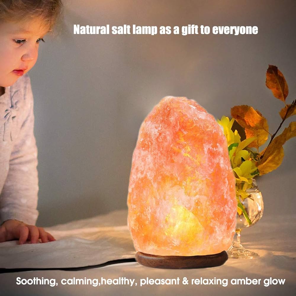 Natural Himalayan Salt Lamp USB Powered Air Purifier Healing Night Light for Relaxation and Home Decor