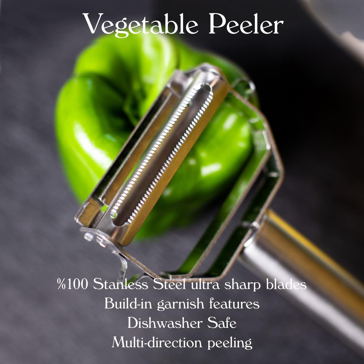 (Pack of 2) Stainless Steel Dual Blade Vegetable Peeler Slicer Shredder Scraper For Fruit, Potatoes, Carrot, Cucumber