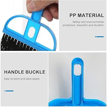 Mini Manual Small Broom and Scoop Combo Desktop Cleaning Kit Dustpan and Brush Set for Home Office Use