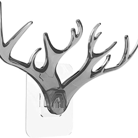 (Pack of 3) Multi-Purpose Wall Mount Deer Head Self Adhesive Wall Key Holder Hook for Home Or Office