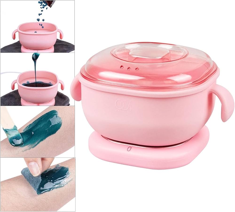 Portable and Easy To Use Electric Silicone Non-Stick Wax Warmer Heater Machine with Lid for Gentle Hair Removal For Men and Women