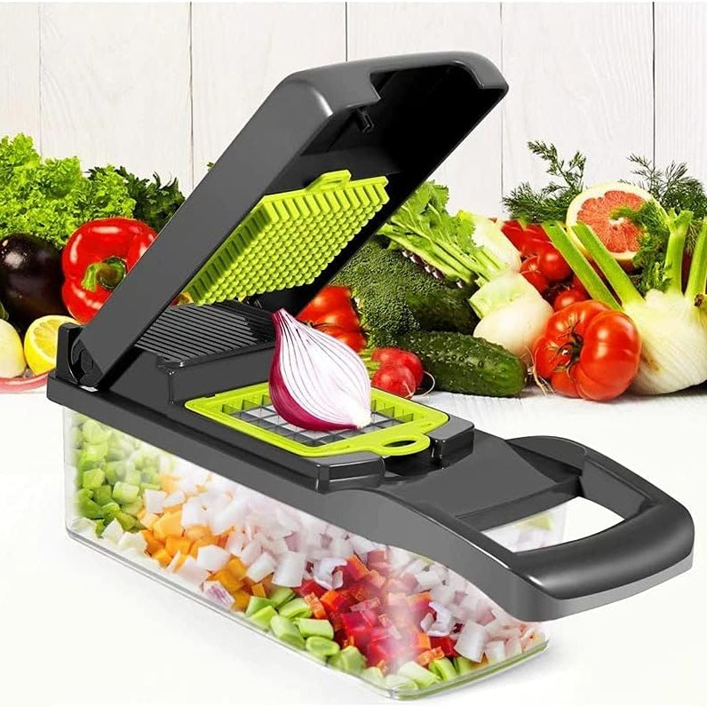 16 in 1 Multifunctional Vegetable Slicer Cutter Shredders Slicer with Basket for Fruit Potato and Vegetable