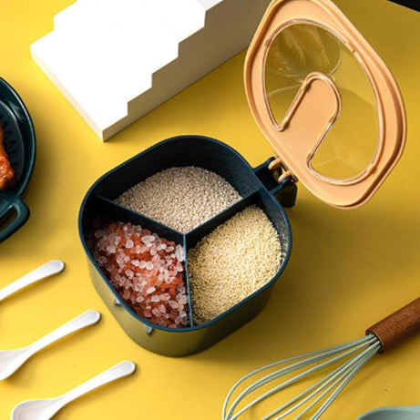 (Pack of 2) High Quality 4 In 1 Partition Kitchen Seasoning Spice Box For Kitchen