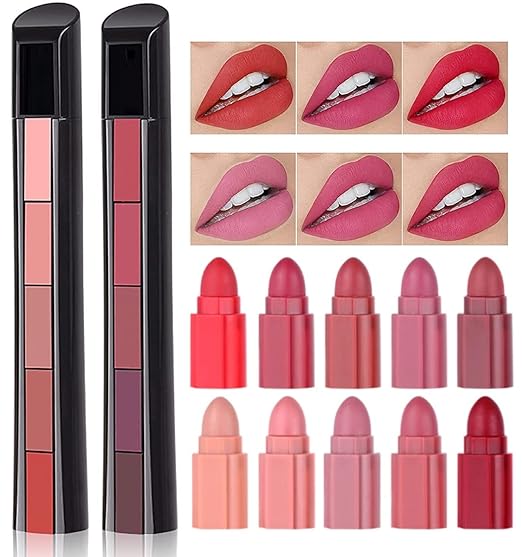 5 in 1 Huda Beauty Makeup Matte Lipsticks Shades For Women