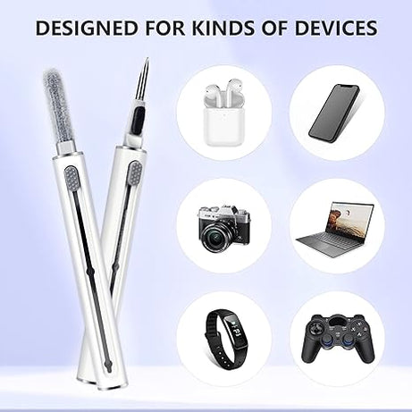 Multi-Function Portable Soft Cleaning Brush Pen 3 in 1 Tool for Airpods Camera Lens Phone in-Ear & Headphones Case