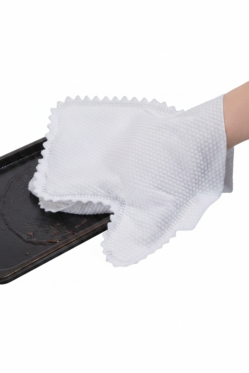 (Pack of 10) Reusable Dust Cleaning Non Woven Fish Scale Duster Household Kitchen Gloves Clean Tools