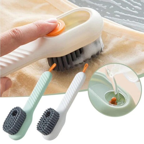 Multifunctional Liquid Cleaning Brush with Soap Dispenser for Cleaning Shoes Laundry Household Use Bathroom Kitchen