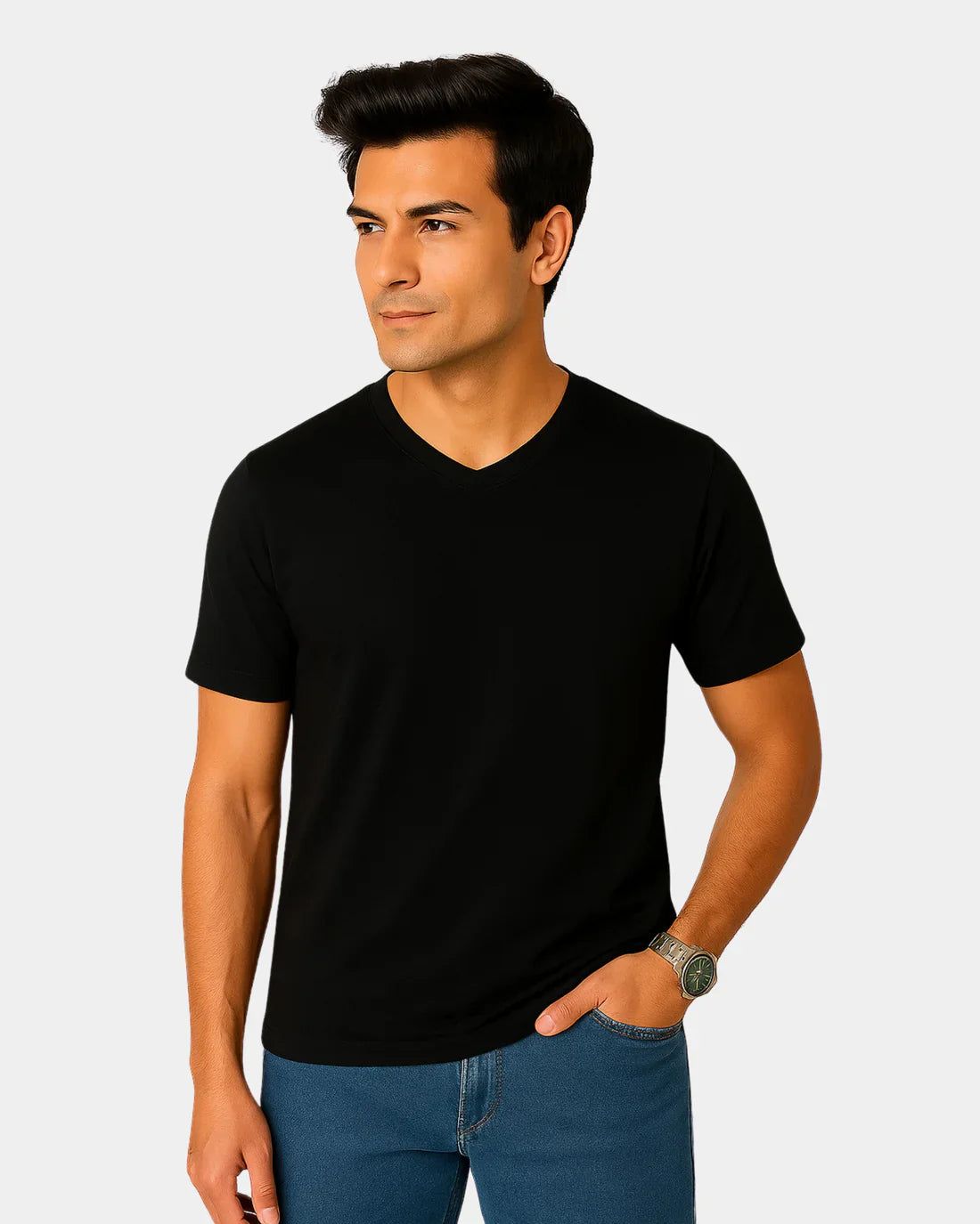 V-Neck Basic T-Shirts
