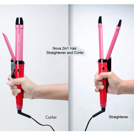 2 in 1 NOVA NHC 2009 Hair Curler and Straightener For Women