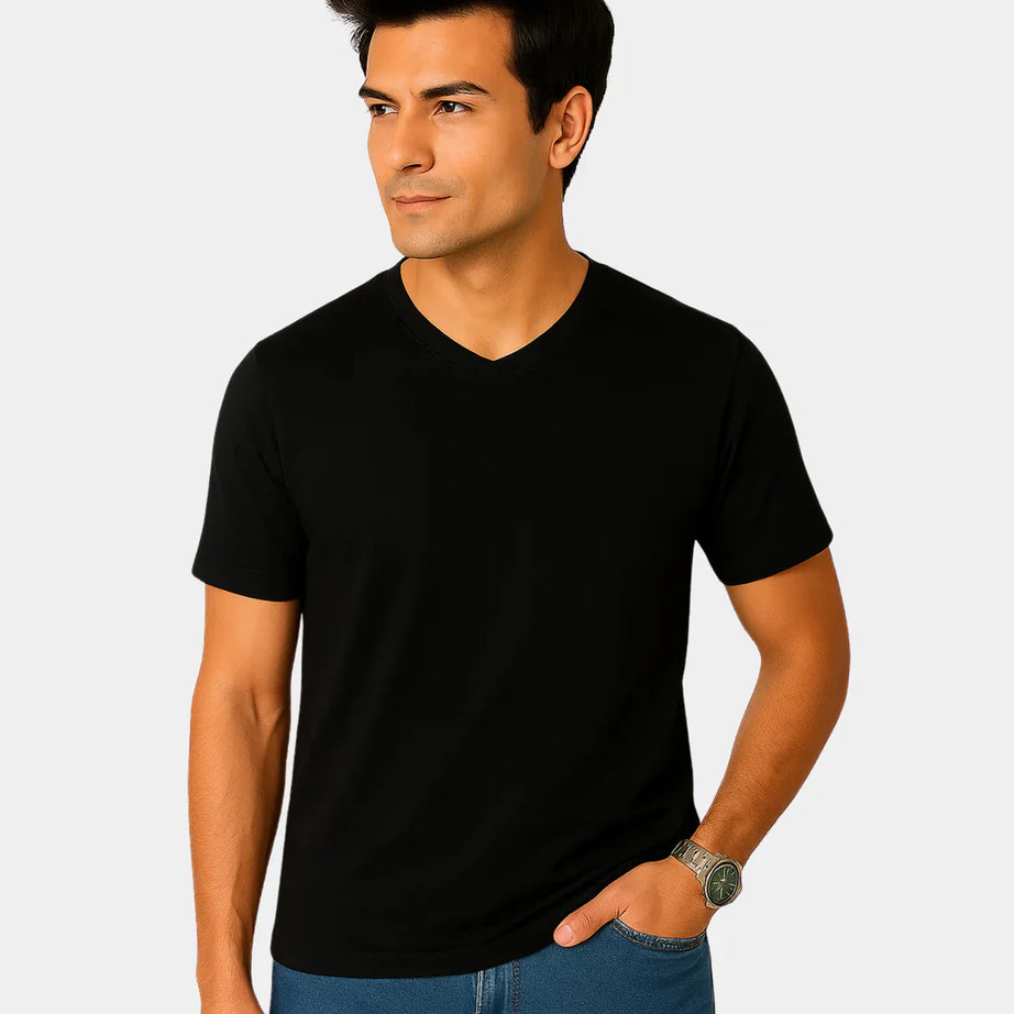 V-Neck Basic T-Shirts