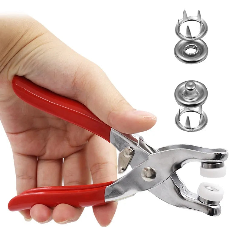 Full Body Metal Snap Button Set with Hand Pressure Plier Button Press Tool Rs 999