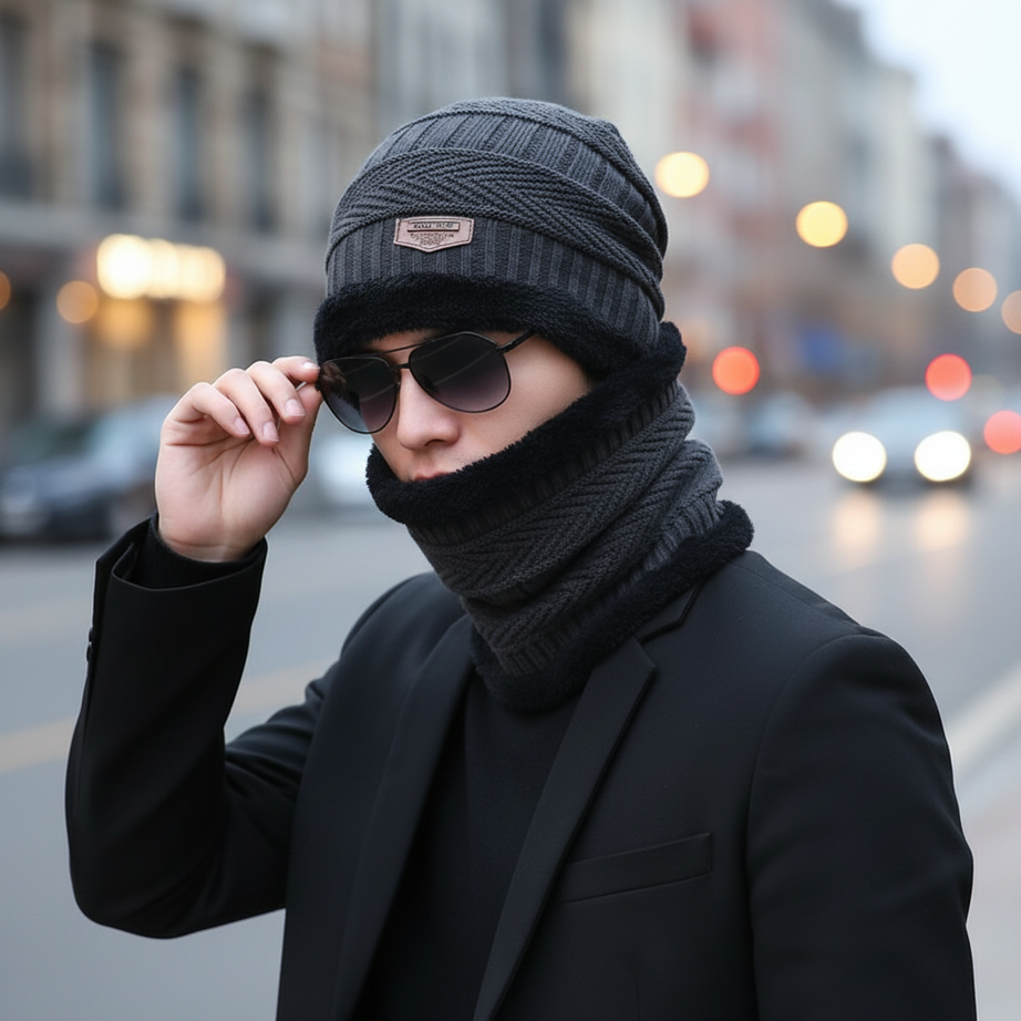 Sale Offer - 1 Warm Hat and 1 Neck Warmer Collar - 2 Items